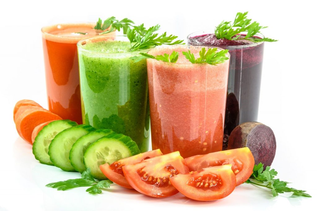 Just take some vegetables and blend them up to get a great drink for heat!